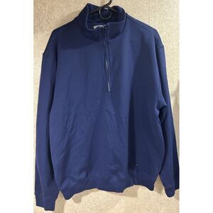 Donald Ross Men's‎ Quarter Zip Pullover Blue Men's Size Large